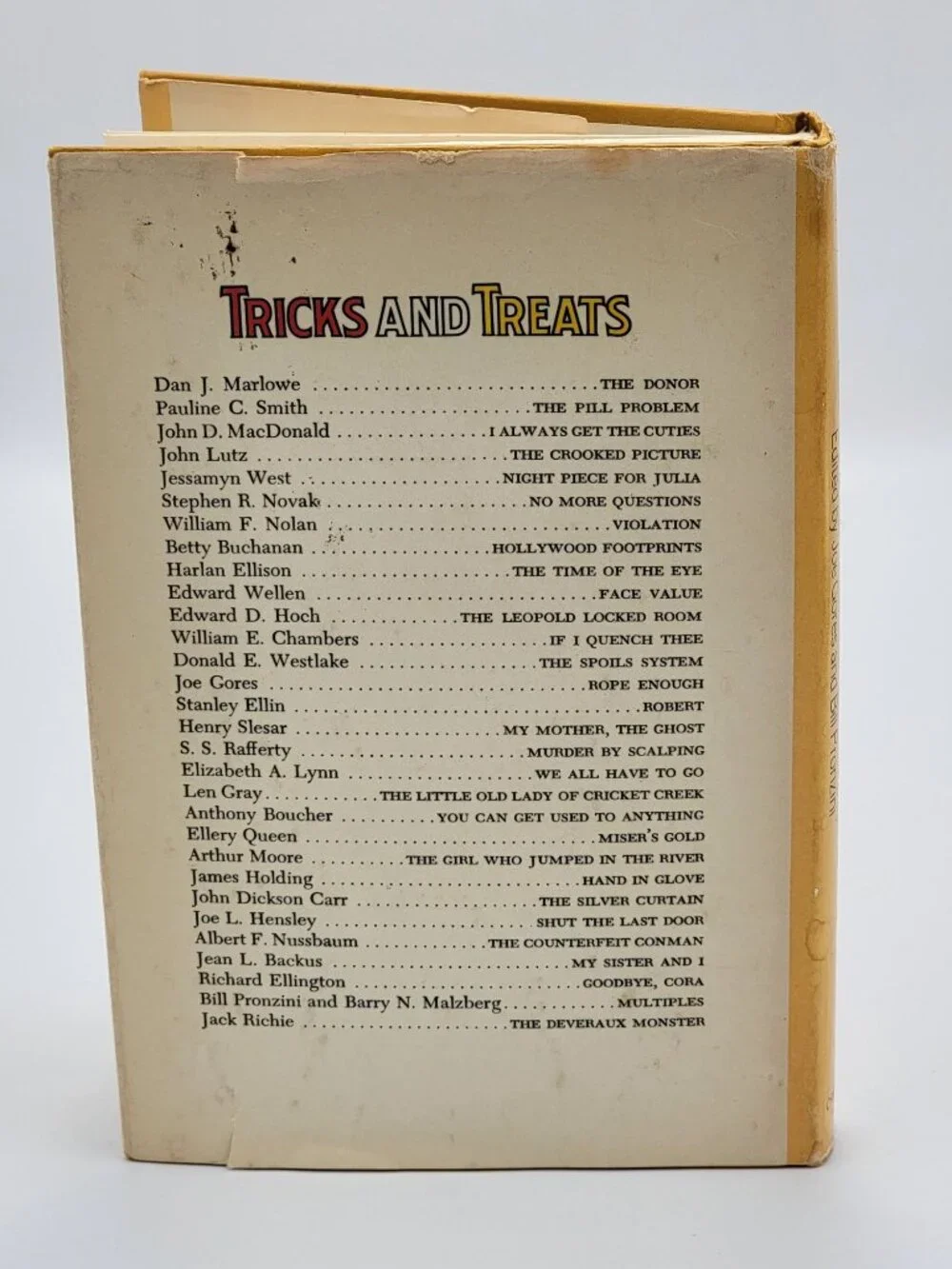 Tricks And Treats Hardcover Mystery Anthology By Joe Gores & Bill Pronzini 1976